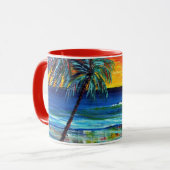 Suzannes Art Sunset Beach Mug (Devant gauche)