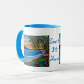 Suzannes Shark Pit sunset mok (Voorkant links)