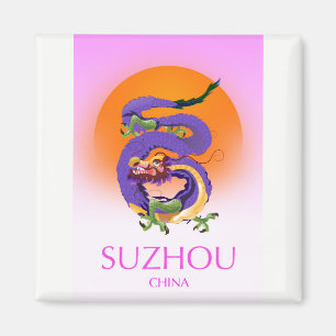 Suzhou China Draak reisposter Magneet