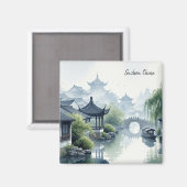 Suzhou China Reizen Magneet (Voorkant / Achterkant)