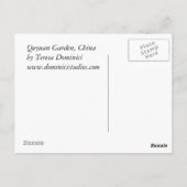 Suzhou Gardens, Carte postale (Dos)