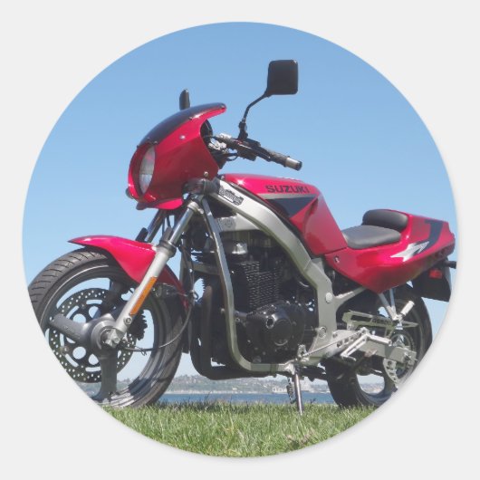 Suzuki 1992 GS500E Ronde Sticker (Voorkant)