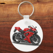 suzuki GSX-R600 Red Bike Sleutelhanger (Voorkant)