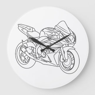 Suzuki GSX-R Line art Grote Klok