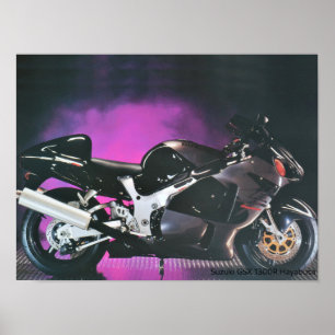 Suzuki Hayabusa GSX 1300R-motorfiets - A3 Poster