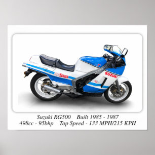 Suzuki RG500 "Gamma" Classic Motorcycle - A3 Print