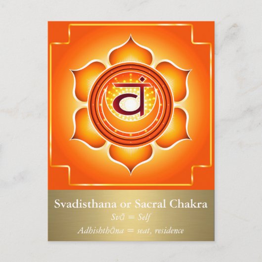Svadisthana of Sacraal Chakra Briefkaart (Voorkant)
