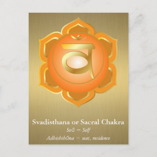 Svadisthana of Sacraal Chakra Briefkaart