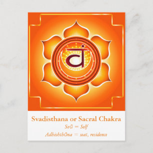 Svadisthana of Sacraal Chakra Briefkaart