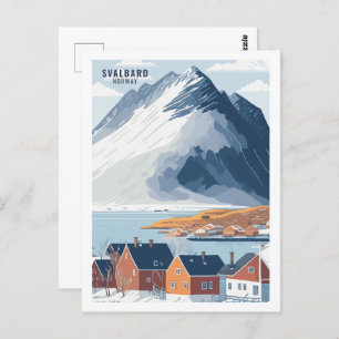 Svalbard Noorwegen Beroemde Reisplaats Briefkaart