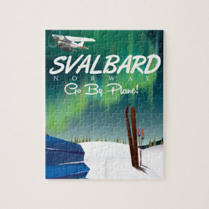 svalbard Noorwegen Noorderlicht reisposter Legpuzzel