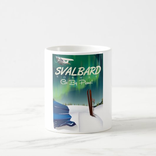 Svalbard Norway Northern Light Reisposter Koffiemok (Center)
