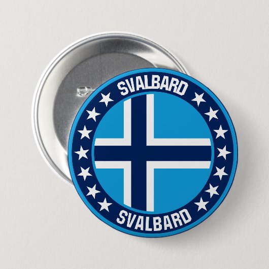 Svalbard Ronde Button 7,6 Cm (Voorkant /achterkant)