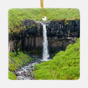 Svartifoss Waterfall in Skaftafell - IJsland Keramisch Ornament