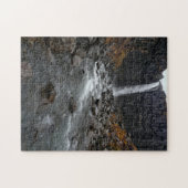 Svartifoss waterval in IJsland Legpuzzel (Horizontaal)