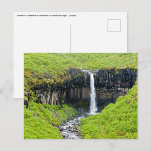 Svartifoss-waterval in Skaftafell - IJsland Briefkaart