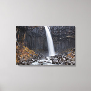 Svartifoss waterval op IJslandse canvasafdruk Canvas Afdruk