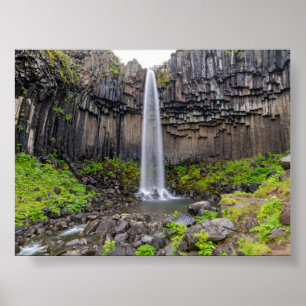 Svartifoss-waterval Poster