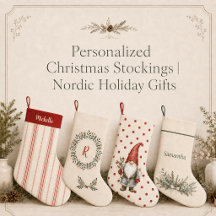 Personalized Christmas Stockings | Nordic Holiday 