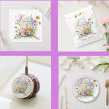 White egg bird floral baby shower