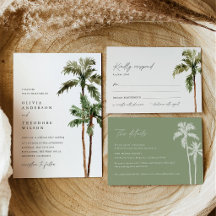 Palm Tree Tropical Destination Wedding Suite