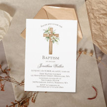 Christian Faith Baptism Invitations