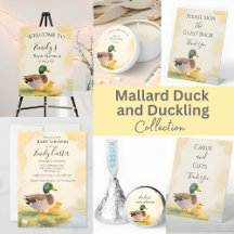 Mallard Duck and Duckling Baby Shower Collection