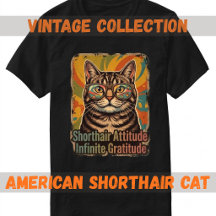 American Shorthair Cat Vintage Collection