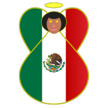 Mexican Flag Angel Christmas Decor 