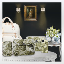 Floral Toile Phone Laptop iPad Cases 