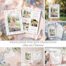 Wildflower Pink Bow Graduation Party
