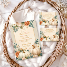 Rustic Pumpkin Floral Baby Shower