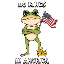No Kings Protest Frog Anti-Trump 
