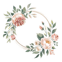 Elegant Eucalyptus Peach Floral
