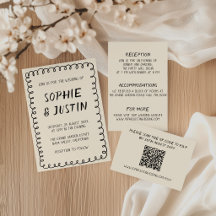 Modern Minimalist Hand Drawn Wedding Suite