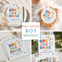 Colorful Silly Goose Kids Birthday