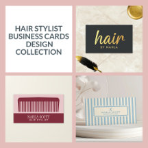 Hair Stylist Business Cards Design Collection