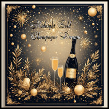 Midnight Gold Champagne Dreams New Year