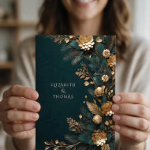 Winter Wedding Gold Pine Cones 