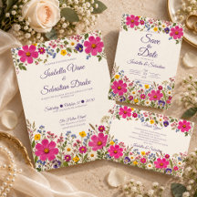 Whimsical Pressed Wildflower Wedding