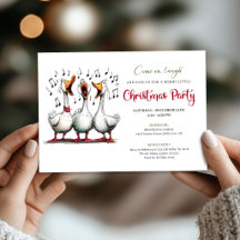 Funny Whimsical Quirky Christmas Geese 120G