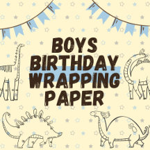 Boys Birthday Wrapping Paper