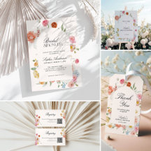 Colorful Floral Arch Bridal Shower