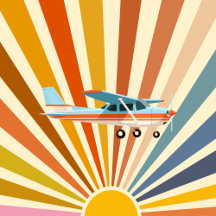 Vintage Retro Posters of fun Cessna Airplanes