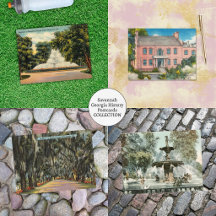 Savannah Georgia History Postcards -CE