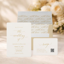 Elegant Gold Calligraphy Wedding Collection