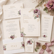 Plum & Olive Botanical Wedding Collection