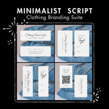 Minimalist White Script Clothing Branding Suite