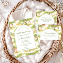 Cute Pastel Barnyard Celebration Baby Shower