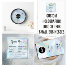 Custom Holographic Logo Set for Small Businesses